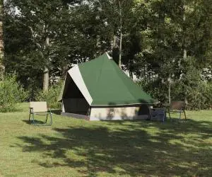 vidaXL Cort de familie Tipi Verde 8-Persoane Impermeabil