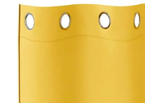 Perdele cu perdele 2 pcs galben muștar 245 x 140 cm Poliester - 4/5