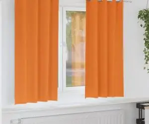 vidaXL Perdele 2 pcs Portocaliu intens 175 x 140 cm Poliester