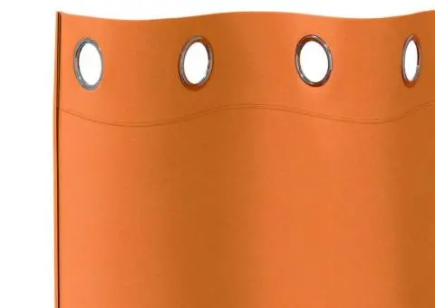 Perdele 2 pcs Portocaliu intens 245 x 140 cm Poliester - 4/5