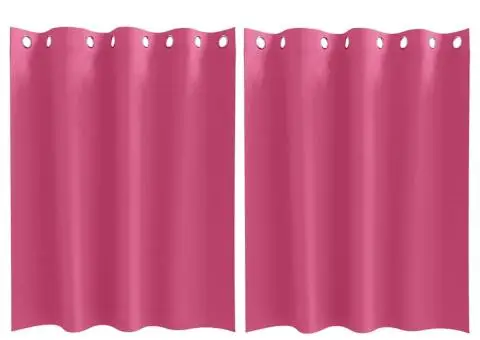 Perdele cu perdele 2 pcs Roz intens 140 x 140 cm Poliester - 2/5