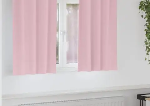 Perdele cu perdele 2 pcs Roz bebeluș 140 x 140 cm Poliester - 1/5