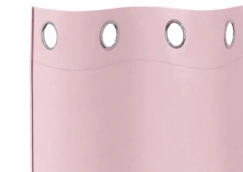 Perdele cu perdele 2 pcs Roz bebeluș 140 x 140 cm Poliester - 4/5