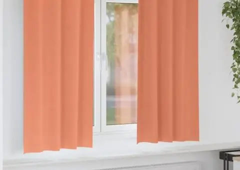 Perdele cu perdele 2 pcs Terracota 175 x 140 cm Poliester - 1/5