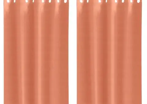 Perdele cu perdele 2 pcs Terracota 175 x 140 cm Poliester - 2/5