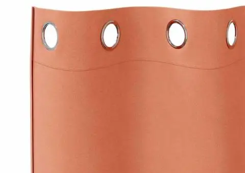 Perdele cu perdele 2 pcs Terracota 175 x 140 cm Poliester - 4/5