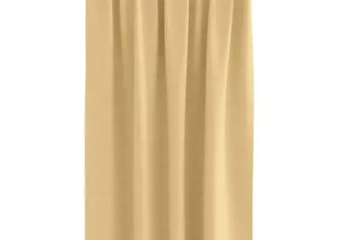 Perdele cu perdele 2 pcs Bej 140 x 140 cm Poliester - 3/5