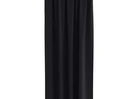 Perdele cu perdele 2 pcs Negru 245 x 140 cm Poliester - 3/5