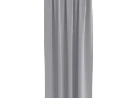 Perdele cu perdele 2 pcs Gri deschis 260 x 140 cm Poliester - 3/5