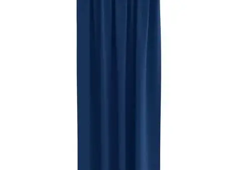 Perdele cu perdele 2 pcs Albastru închis 260 x 140 cm Poliester - 3/5