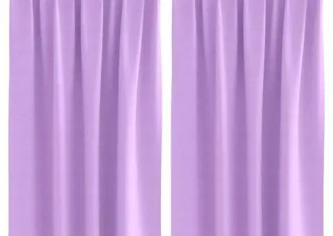 Perdele cu perdele 2 pcs Violet 140 x 140 cm Poliester - 2/5