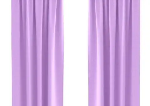 Perdele cu perdele 2 pcs Violet 225 x 140 cm Poliester - 2/5