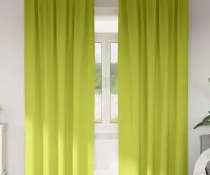 vidaXL Perdele cu perdele 2 pcs Verde măr 260 x 140 cm Poliester