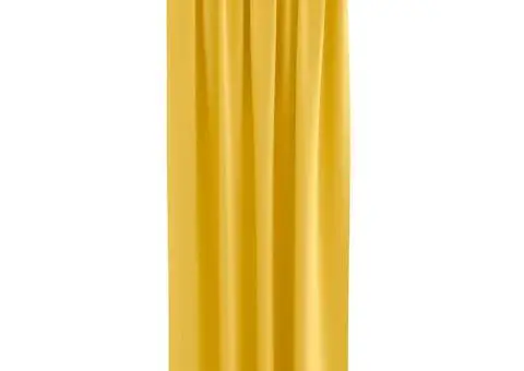 Perdele cu perdele 2 pcs galben muștar 245 x 140 cm Poliester - 3/5