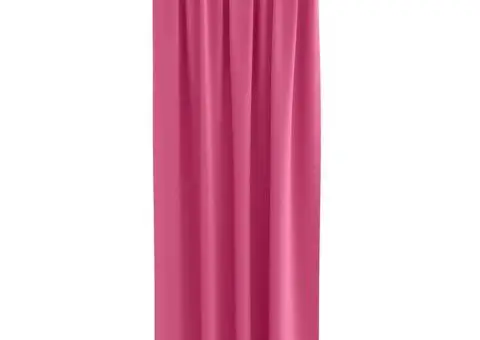 Perdele cu perdele 2 pcs Roz intens 260 x 140 cm Poliester - 3/5