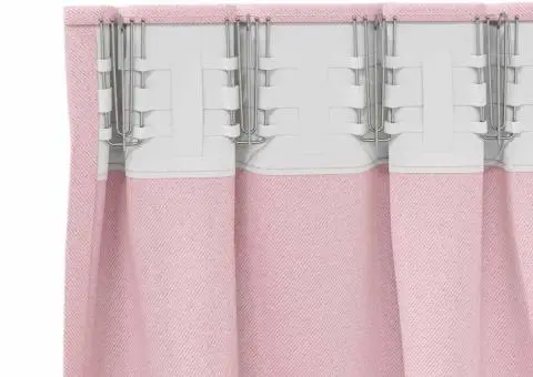 Perdele cu perdele 2 pcs Roz bebeluș 260 x 140 cm Poliester - 4/5