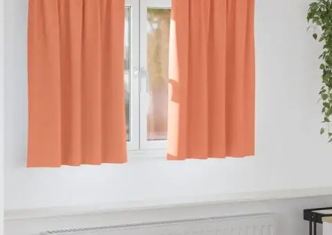 Perdele cu perdele 2 pcs Terracota 140 x 140 cm Poliester - 1/5