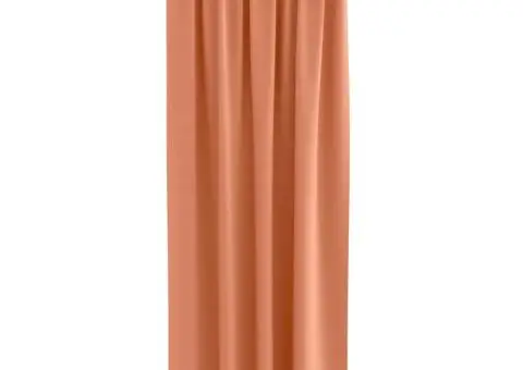 Perdele cu perdele 2 pcs Terracota 245 x 140 cm Poliester - 3/5