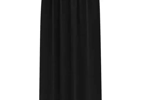 Perdele cu perdele 2 pcs Negru 245 x 140 cm Poliester - 3/5