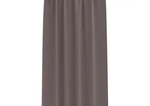 Perdele cu perdele 2 pcs Maro închis 260 x 140 cm Poliester - 3/5