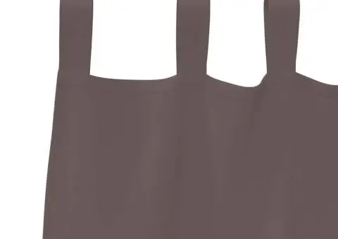 Perdele cu perdele 2 pcs Maro închis 260 x 140 cm Poliester - 4/5