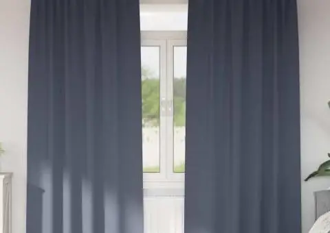 Perdele cu perdele 2 pcs Antracit 245 x 140 cm Poliester - 1/5