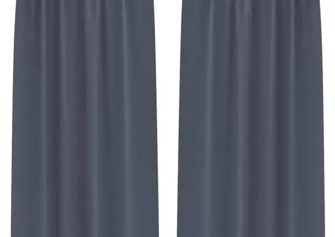 Perdele cu perdele 2 pcs Antracit 260 x 140 cm Poliester - 2/5