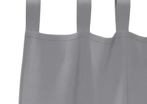 Perdele cu perdele 2 pcs Gri deschis 245 x 140 cm Poliester - 4/5