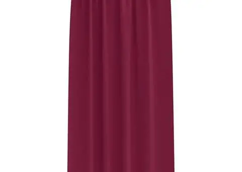 Perdele cu perdele 2 pcs Roșu Vin 245 x 140 cm Poliester - 3/5