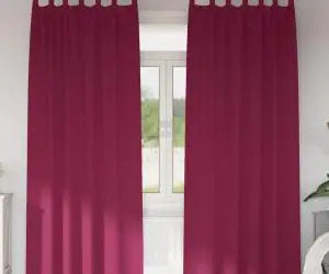 vidaXL Perdele cu perdele 2 pcs Roșu Vin 260 x 140 cm Poliester