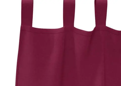 Perdele cu perdele 2 pcs Roșu Vin 260 x 140 cm Poliester - 4/5