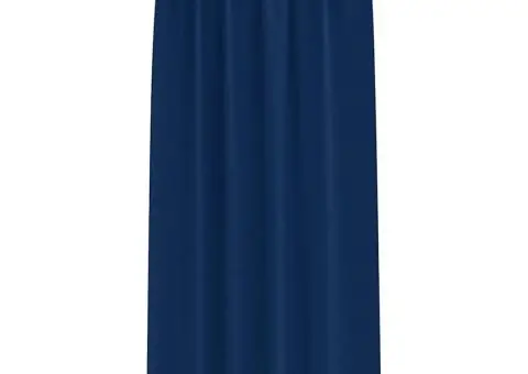 Perdele cu perdele 2 pcs Albastru închis 245 x 140 cm Poliester - 3/5