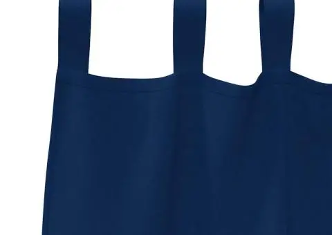 Perdele cu perdele 2 pcs Albastru închis 260 x 140 cm Poliester - 4/5