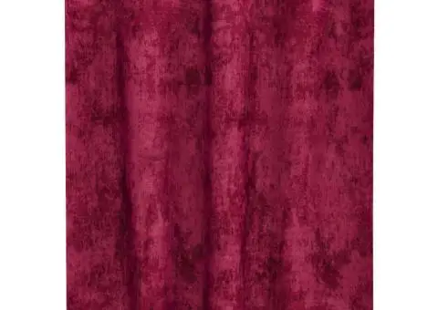 Draperii din Catifea 2 buc cu Ochete Roșu Vin 140x140 cm - 3/5