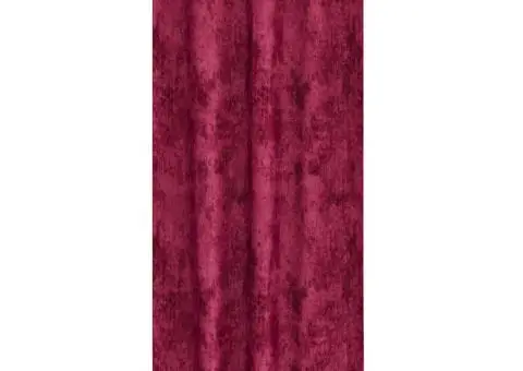 Cortină din catifea , set de 2 piese, cu œillets, roșu vin, 260 x 140 cm - 3/5