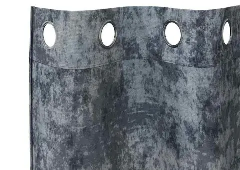 Cortine Catifea 2 buc cu Ochete Gri Argintii 140x140 cm - 4/5