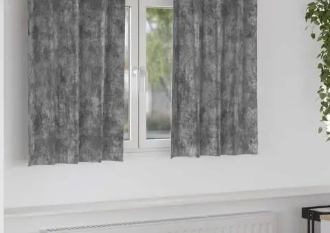 Ușile de catifea - 2 bucăți, cu ochiuri gri, 140 x 140 cm. - 1/5