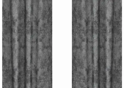 Cortine din catifea 2 piese cu œillets gri, 260 x 140 cm - 2/5