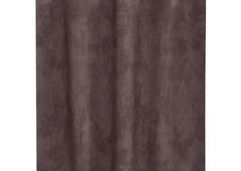 Set draperii din catifea , 2 pcs, cu œillets maro, 140 x 140 cm - 3/5