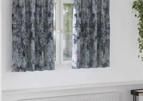 Cortine Velvet , 2 bucăți cu ochiuri, gri argintiu, 140x140 cm - 1/5