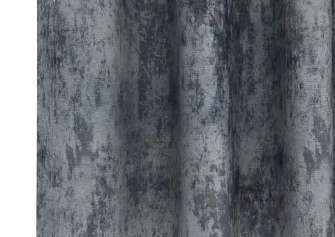 Cortine din catifea , set de 2 cu ochiuri gri argintiu, 175 x 140 cm - 5/5