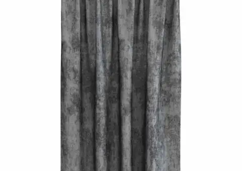 Cortine din catifea 2 piese cu ochiuri gri 140 x 140 cm - 3/5