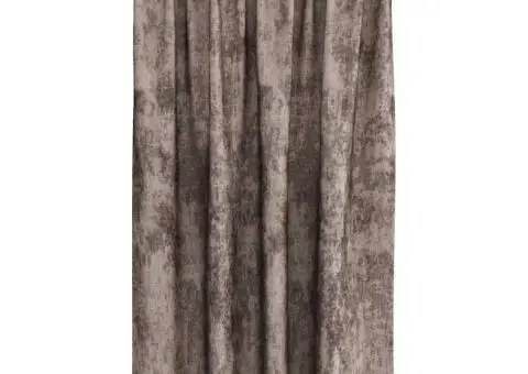 Cortine din catifea , set de 2 piese cu inele Cappuccino, 140x140 cm - 3/5