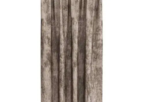 Cortine Velvet , set de 2 piese cu ochiuri, Cappuccino, 175 x 140 cm - 3/5