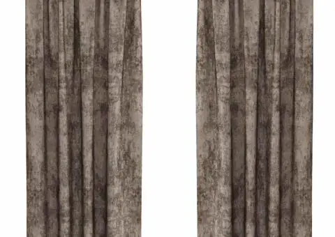 Cortine din catifea 2 buc cu ochiuri, cappuccino, 260x140 cm - 2/5