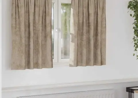 Perdele din catifea 2 buc cu oculari champagne 140x140 cm - 1/5