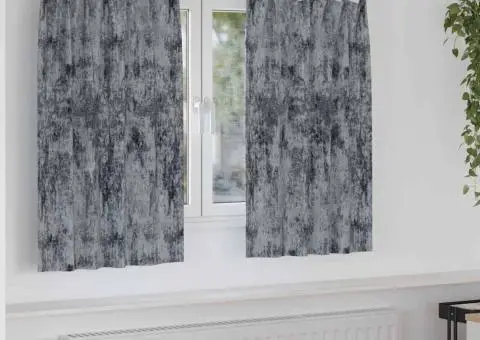 Set de perdele din catifea , 2 piese, gri argintiu, 140 x 140 cm - 1/5