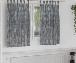 vidaXL Set draperii catifea 2 buc, ochiuri gri, 140x140 cm