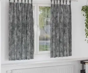 vidaXL Cortine din catifea , set de 2 bucăți cu ochiuri gri, 175 x 140 cm