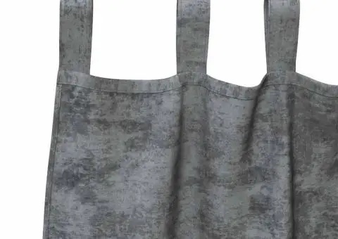 Cortine din catifea , set de 2 bucăți cu ochiuri gri, 175 x 140 cm - 4/5